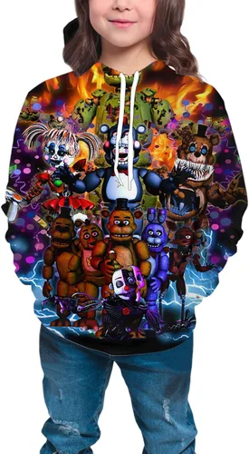 Miniatura 4 de BLYLUXU Youth Hoodie Boys and Girls 3D Printed Pullover Sweatshirt Kids Cartoon Game Sport Hoodie