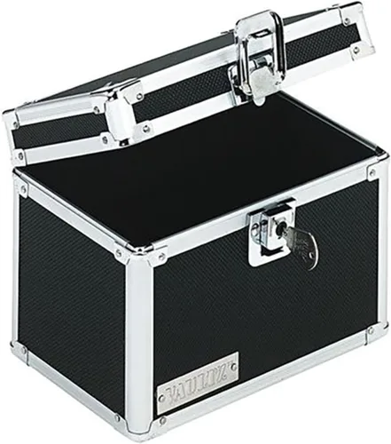 Miniatura 9 de Vaultz VZ01169 Archivador con candado para tarjetas de índice con tapa abatible - Capacidad para 350 tarjetas de 7,6 x 12,7 cm, color negro