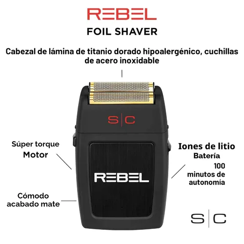 Miniatura 4 de StyleCraft Rebel Professional Super Torque Motor eléctrico para hombre Máquina de afeitar