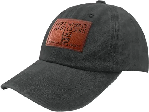 Miniatura 126 de Philysonic Funny Hat I Like Whisky and Cigars and Maybe 3 People Sombreros para Hombres Gorras de Béisbol Gorras Ajustables