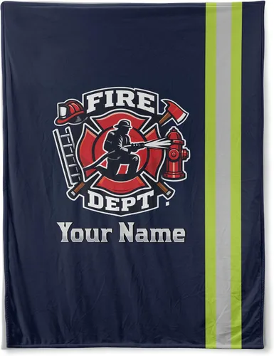 Miniatura 11 de Manta de bombero personalizada, regalo de línea fina roja con nombre personalizado, manta patriótica de bombero para hombres, idea del día