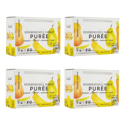 Miniatura 14 de White Leaf Provisions Purés Orgánicos / Bolsas de Comida para Bebés - Frutas, Verduras y Cereales, Snack para Niños, Cultivado de Manera