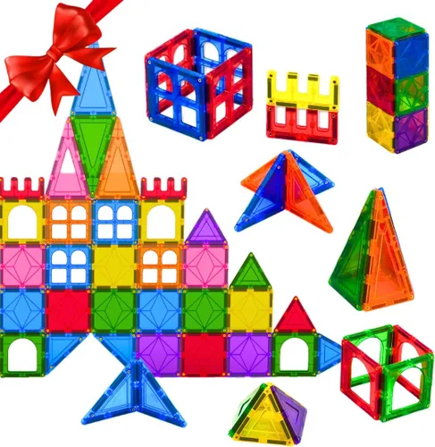 TOYLI Bloques de construcción magnéticos para niños, 32 piezas, aprendizaje educativo magnético STEM