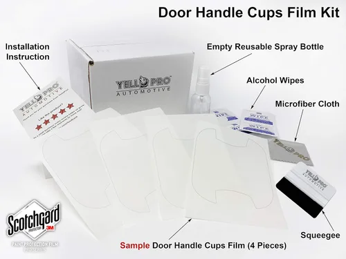 Miniatura 4 de YelloPro - Protector de pintura transparente para manija de puerta 3M Scotchgard antiarañazos, protector de pintura para Jeep Wrangler 2Dr 4Dr SUV
