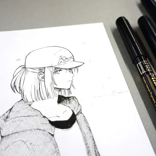 Miniatura 7 de Kuretake ZIG CARTOONIST MANGAKA Black 5 set, para arte, ilustración, lettering, diseñadores gráficos, artistas urbanos, artesanos de papel