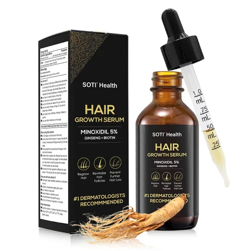 Suero tópico para el crecimiento del cabello de minoxidil al 5% para hombres y mujeres, suero para el crecimiento del cabello para la pérdida del