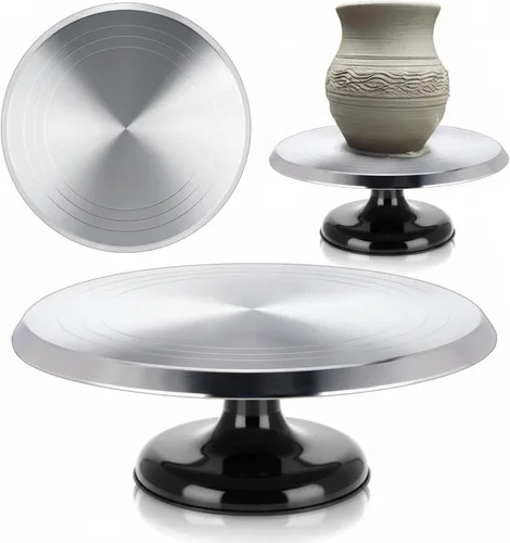 Geelin Rueda de escultura de aleación de aluminio resistente con soporte giratorio de cerámica con rodamientos de bolas para cerámica, suministros