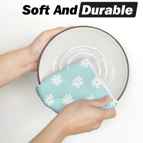 Miniatura 5 de Artoid Mode Blue Home Sweet Home Flowers - Juego de 2 toallas de cocina, 18 x 26 pulgadas, decoración de verano, juego de 2 toallas de mano