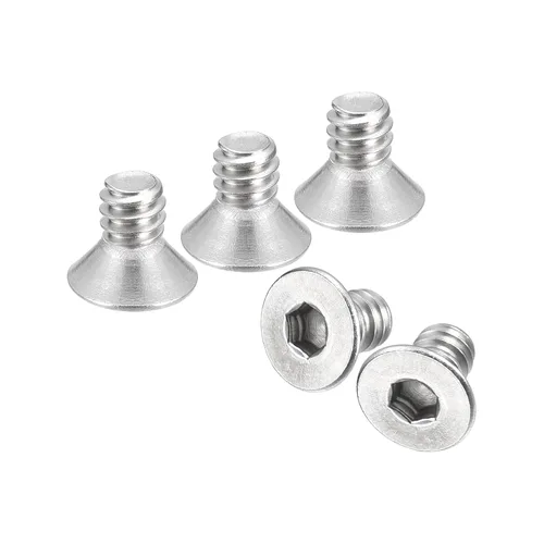 Miniatura 27 de Uxcell tornillos de cabeza avellanada plana #8-32x1-1/2, 10 unidades de tornillos de cabeza plana con rosca completa de acero inoxidable 304