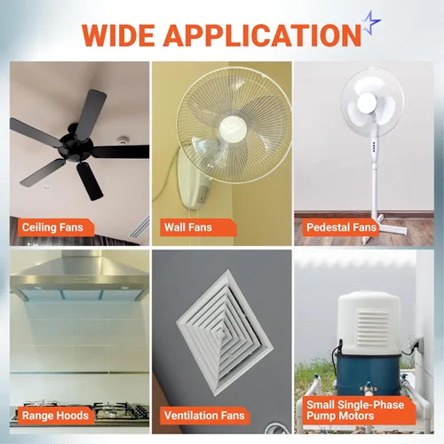 Miniatura 4 de BlueStars - Condensador de ventilador de techo CBB61 4uf+4uf+2.5uf de 5 cables, 250 V/300 V CA, paquete de 1, repuesto para ventilador de techo