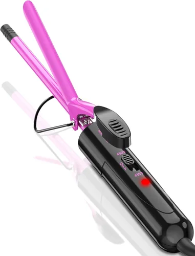 DAN Technology - Varita rizador pequeña de cerámica con temperatura ajustable para rizos apretados en cabello corto y largo (3/8 pulgadas, 10 mm)