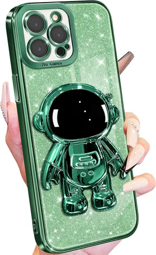 Miniatura 13 de Buleens Funda para iPhone 13 Pro Astronauta, Fundas Transparentes para iPhone 13 Pro con Papel Brillante y Soporte de Astronauta, Mujeres Niñas Rosa