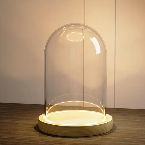 Miniatura 12 de Vitrina de béisbol con base de luz LED negra, soporte de béisbol de cúpula de cristal, estuche de pelota de juego para pelotas de béisbol