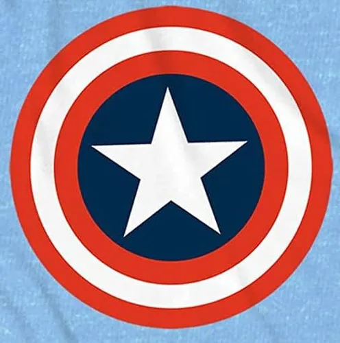 Miniatura 3 de Marvel Captain America Distressed Shield Logo - Camiseta para hombre