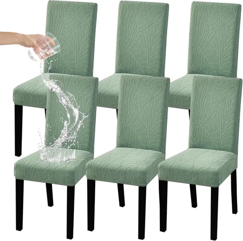 Miniatura 63 de HZDHCLH Juego de 6 fundas grises para sillas Parsons de elastano para comedor, fundas elásticas de elastano para sillas Parsons, fundas de asiento