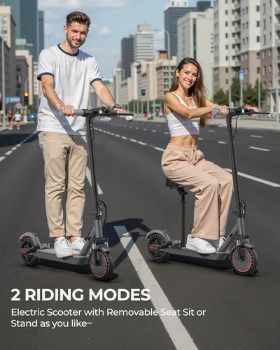 Miniatura 5 de Joyhis Electric Scooter for Adults - 19/22MPH & 15/22Mile Range, 8.5"/10" Solid Tires Folding Commuter E-Scooter with Dual Suspension, App Control &