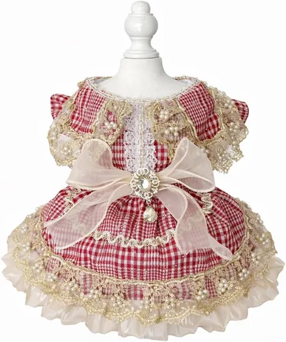 Miniatura 33 de Moda Vestido de Princesa de Chifón para Perro Dulce Cachorro para Perro EXTRAL Pequeño y Perro Pequeño Rosa M