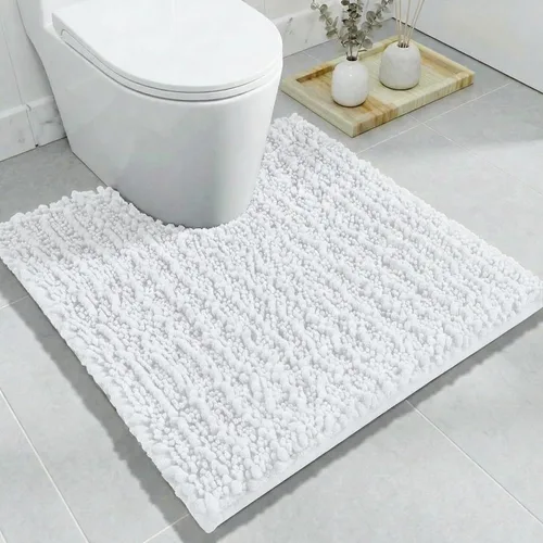Miniatura 24 de Disolla Alfombra de baño pequeña, antideslizante, lavable, color beige, 17 x 24 pulgadas, súper absorbente, suave, alfombra de baño de felpilla