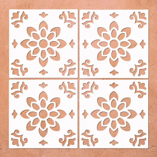 Plantilla de piso de hormigón reutilizable de 8 x 8 pulgadas, plantillas de azulejos para pintar pisos, azulejos, pasarela, patio, porche delantero,