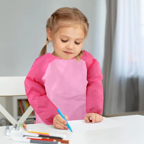 Miniatura 7 de Giantree 2 delantales de pintura para niños, impermeables, para niños de 5 a 8 años, pintura para cocinar y hornear