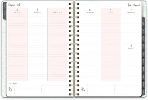 Miniatura 4 de Southworth Agenda académica (julio de 2021 a junio de 2022), 8.5 x 11 pulgadas, floral brillante, papel de 28 libras/3.70 oz/m², alambre doble