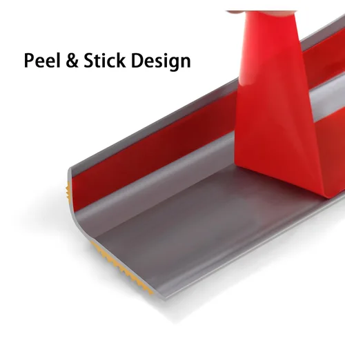 Miniatura 4 de Trimold Escalera antideslizante de vinilo para escaleras, autoadhesivo, antideslizante, peldaños de goma flexible, protector de bordes, moldura