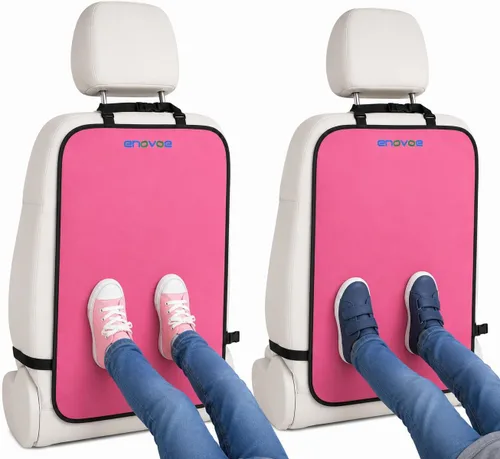 Miniatura 8 de Enovoe - Tapetes contra patadas, protector de asiento trasero para niños, 2 unidades, funda para asiento trasero de coche de calidad prémium, ofrece
