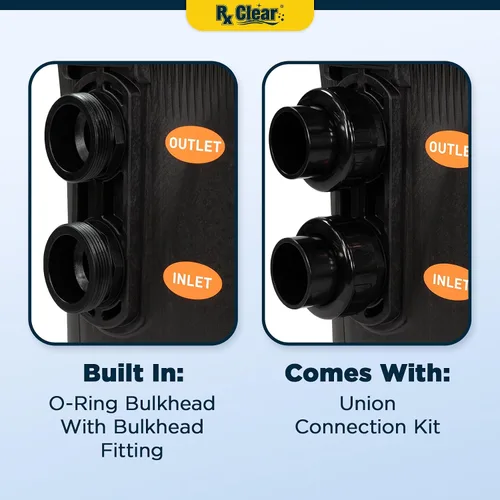 Miniatura 4 de Rx Clear Filtro de piscina de cartucho cuádruple de 425 pies cuadrados para piscinas 150 GPM de alto flujo Conexiones de fontanería de 2