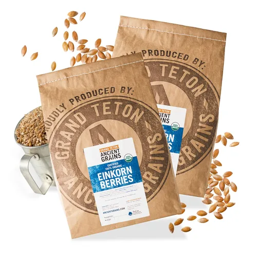 Miniatura 9 de Grand Teton Ancient Grains - Bayas de Einkorn 100% orgánicas, Farro Piccolo de grado alimenticio de primera calidad, para moler en harina, hornear