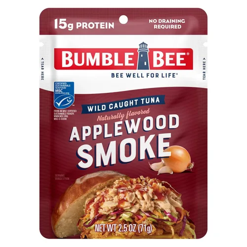 Miniatura 40 de Bumble Bee - Atún sazonado con hierbas y especias mediterráneas, sobre de 71 g - Listo para comer - Paquete de atún capturado de forma salvaje - 14