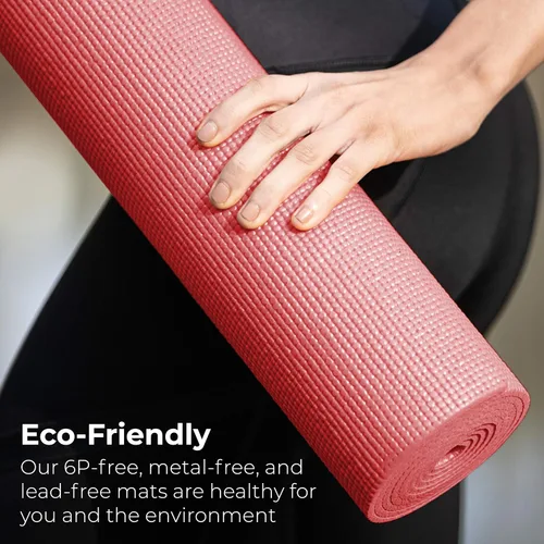 Miniatura 6 de Paquete de 10 tapetes de yoga antideslizantes de 68 x 24 pulgadas, tapete de gimnasio de 0.157 in de grosor para fitness y estiramiento, tapetes