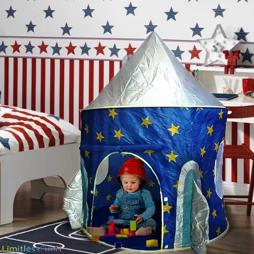 Miniatura 3 de Tienda de campaña y luces para niños, casa de juegos de castillo para niños, 41 x 53 pulgadas