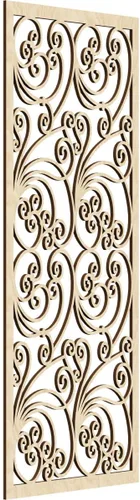 Miniatura 38 de 9 3/8"W x 24 3/8"H x 1/4"T Marilla Decorativos Paneles de Pared de Madera Calado, Abedul