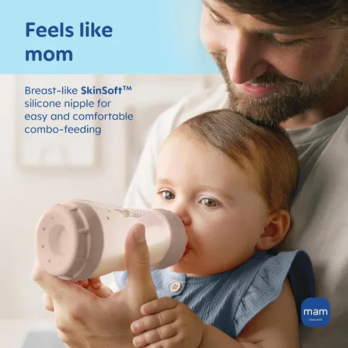 Miniatura 6 de MAM Tetinas de biberón de flujo medio nivel 2, para más de 2 meses, tetinas de silicona SkinSoft para biberones, se adapta a todos los biberones
