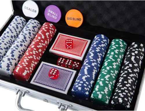 Miniatura 8 de Juego de fichas de póquer - 300 fichas de póquer con estuche de aluminio, fichas de 0.41 oz para Texas Holdem Blackjack
