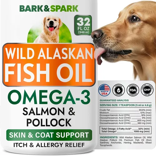 Miniatura 14 de BARK&SPARK Paquete de 2 omega 3 para perros, 360 masticables de aceite de pescado para desprendimiento de perros, alergias en la piel, alivio