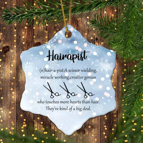Miniatura 15 de Hairapist - Adornos de Navidad 2023 Definición de hairapista, decoraciones navideñas para árbol Descripción de la palabra Adornos únicos colgantes