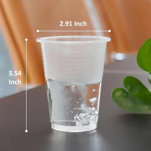 Miniatura 6 de [Paquete de 100 vasos de 8 onzas] Vasos de plástico, vasos de plástico transparente de 8 onzas, vasos desechables de plástico transparente, vasos