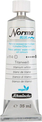 Schmincke - NORMA® Blue, 21114009, los mejores colores al óleo de artistas a base de agua, altamente pigmentados, resistentes a la luz, vegano,