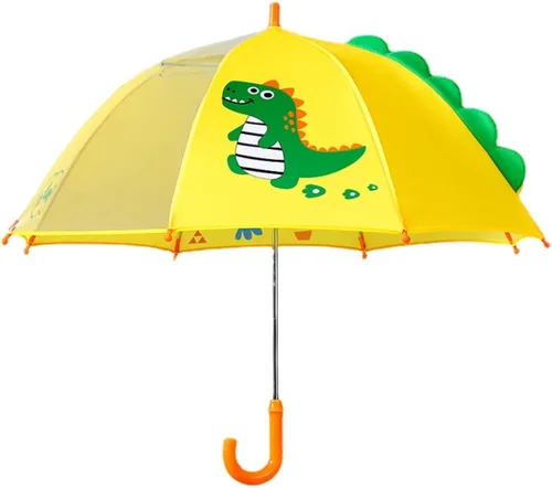 Paraguas largo transparente para niños y niñas de dibujos animados dinosaurio paraguas bebé paraguas paraguas niños paraguas claro paraguas