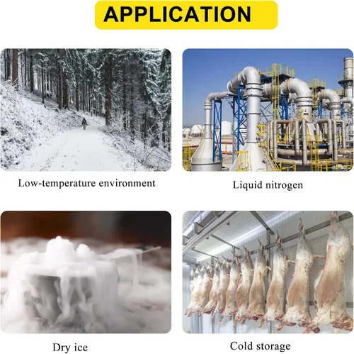 Miniatura 7 de Guantes criogénicos impermeables Guantes de piel de vaca de protección de baja temperatura para almacenamiento en frío de nitrógeno líquido de hielo