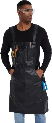 Miniatura 10 de ecoZen Lifestyle Delantal de carpintería para hombre – Delantal de carpintero de lona encerada resistente – Para taller, totalmente ajustable S-XXXL