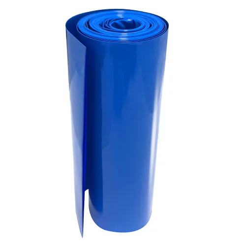 Miniatura 7 de Tubo de envoltura termorretráctil de PVC de 3.95 pulg. (100 mm) de ancho para baterías de litio 18650 21700, paquetes de batería DIY, azul, longitud