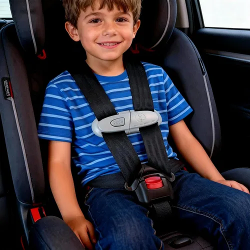 Miniatura 8 de Protector de hebilla de asiento de automóvil antiescape y bloqueo de clip para arnés de pecho, bloqueo de hebilla de seguridad para niños, niños