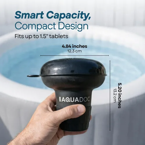 Miniatura 5 de MAV AquaDoc Flotador de tabletas de bromo y cloro para tabletas de 1.5 pulgadas para jacuzzis inflables