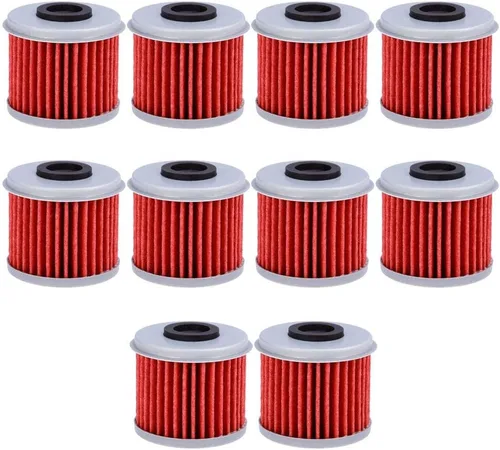 Saihisday Filtro de aceite HF116 para ATV Honda TRX450R CRF250X CRF450X CRF250R CRF450R motocicleta reemplaza #15412-MEN-671 (paquete de 10)
