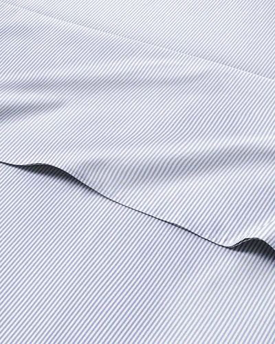 Miniatura 41 de Sábanas con patrón de puntos azules, 1 sábana encimera, 1 sábana bajera y 1 funda de almohada con bolsillos profundos, ropa de cama con estampado