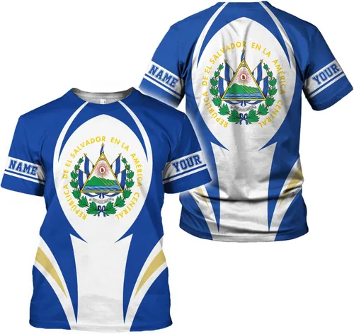 Miniatura 6 de Camiseta personalizada de El Salvador con bandera de El Salvador para hombres, mujeres, orgullo salvadoreño, camiseta de El Salvadoreña