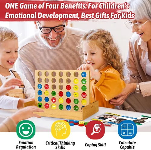 Miniatura 6 de Garybank Actividades de aprendizaje social emocional para niños, juego de conexión de sentimientos con 56 tarjetas de emociones, juguetes de terapia