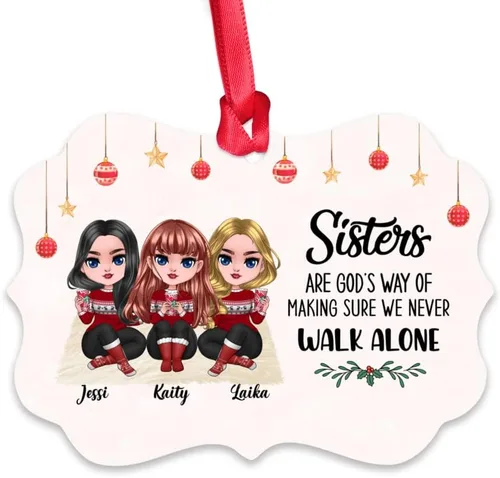 Miniatura 9 de Gossby Adorno de Navidad personalizado para mujeres, regalo de amistad de Navidad personalizado para mujeres con nombre, regalo de Navidad